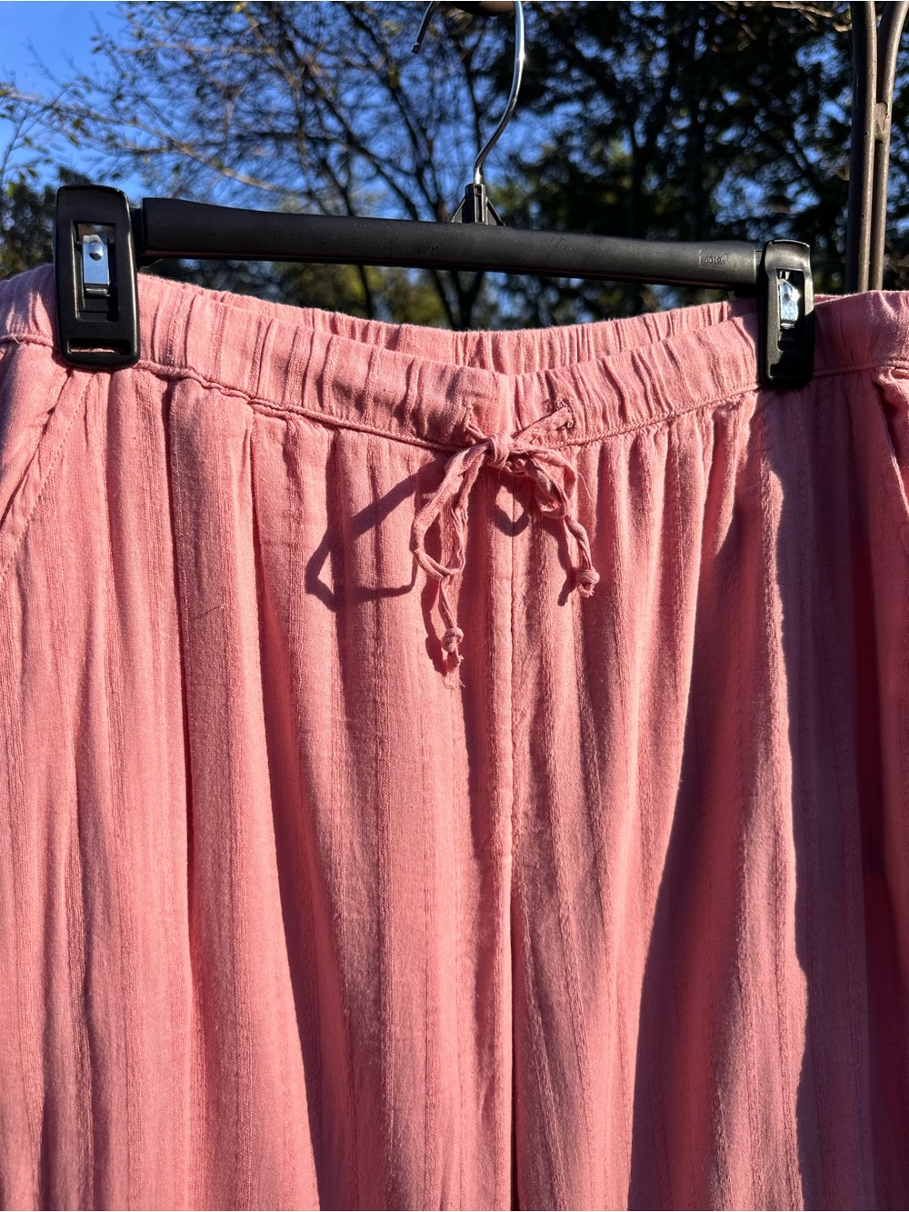 American Eagle Outfitters Wide-Leg Drawstring Pants - Dusty Pink - Picture 3 of 5